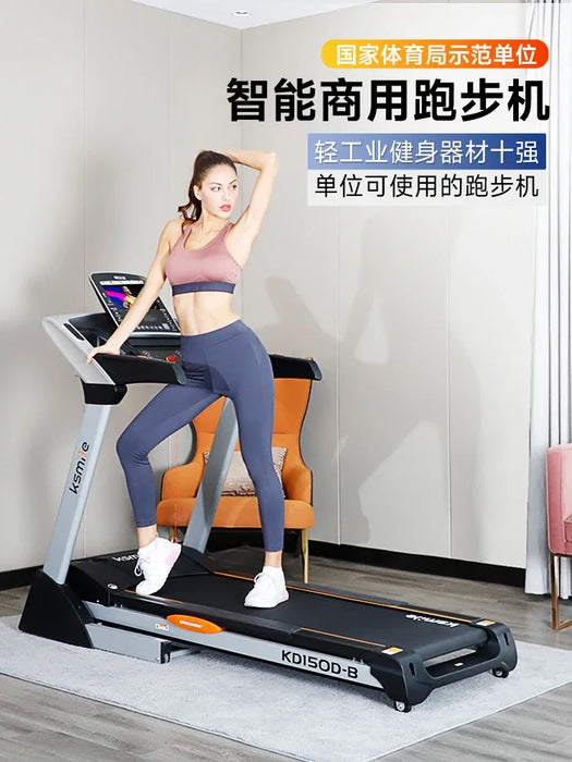 Household multi-functional intelligent large treadmill for use in gyms