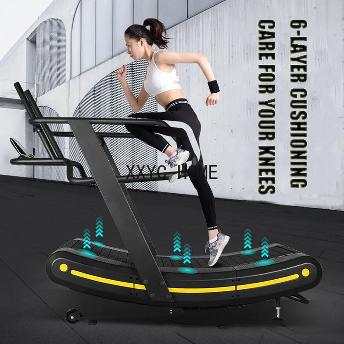 Commercial non-powered Curved treadmills