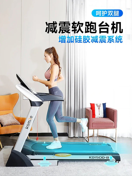 Household multi-functional intelligent large treadmill for use in gyms